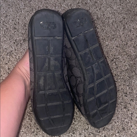 Coach Black and Gray Patterned Loafers - Picture 4 of 5